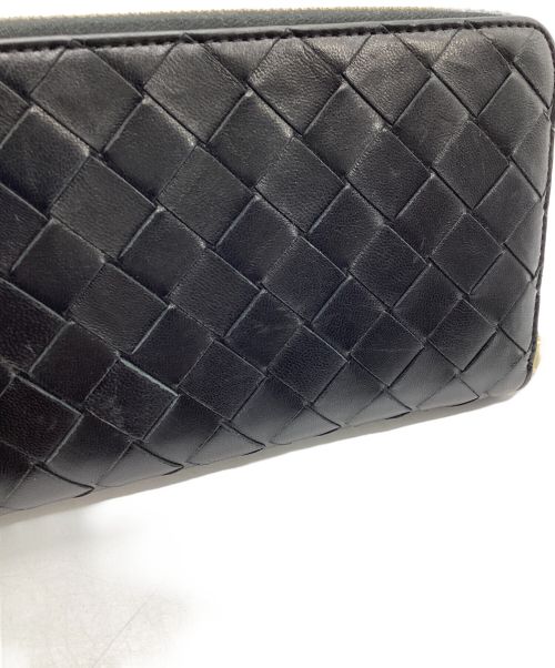 BOTTEGA VENETA（ボッテガベネタ）BOTTEGA VENETA (ボッテガベネタ) 長財布 イントレチャート ブラックの古着・服飾アイテム