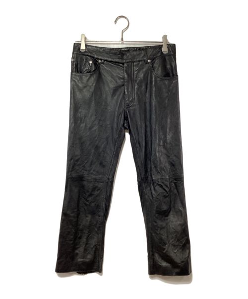 MM6 Maison Margiela（エムエムシックスメゾンマルジェラ）MM6 Maison Margiela (エムエムシックス メゾンマルジェラ) レザーパンツ ブラック サイズ:42の古着・服飾アイテム