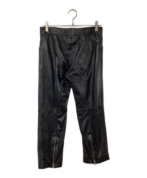 MM6 Maison Margiela（エムエムシックスメゾンマルジェラ）MM6 Maison Margiela (エムエムシックス メゾンマルジェラ) レザーパンツ ブラック サイズ:42の古着・服飾アイテム