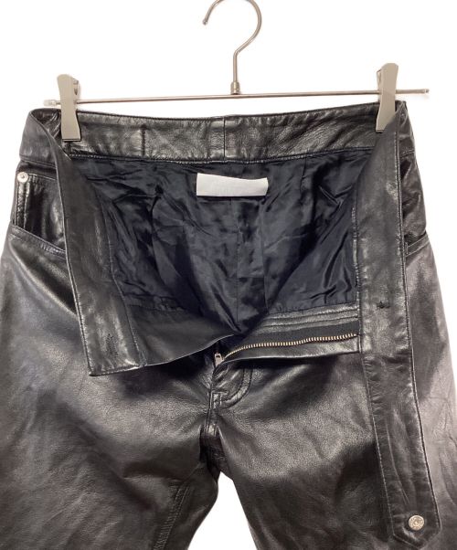 MM6 Maison Margiela（エムエムシックスメゾンマルジェラ）MM6 Maison Margiela (エムエムシックス メゾンマルジェラ) レザーパンツ ブラック サイズ:42の古着・服飾アイテム