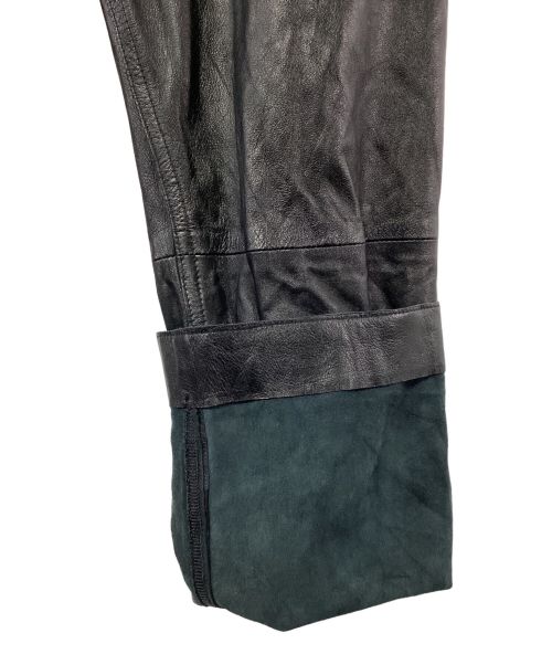 MM6 Maison Margiela（エムエムシックスメゾンマルジェラ）MM6 Maison Margiela (エムエムシックス メゾンマルジェラ) レザーパンツ ブラック サイズ:42の古着・服飾アイテム