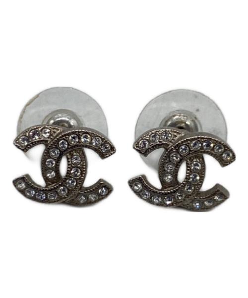 CHANEL（シャネル）CHANEL (シャネル) ココマークインストーンピアス シルバーの古着・服飾アイテム