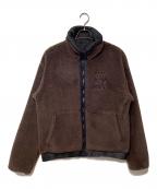 PUMAプーマ）の古着「リバーシブルボアジャケット」｜ブラウン×ブラック