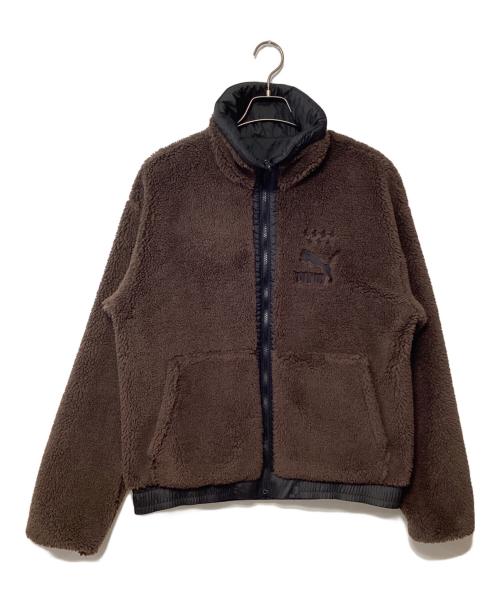 PUMA（プーマ）PUMA (プーマ) リバーシブルボアジャケット ブラウン×ブラック サイズ:L 未使用品の古着・服飾アイテム