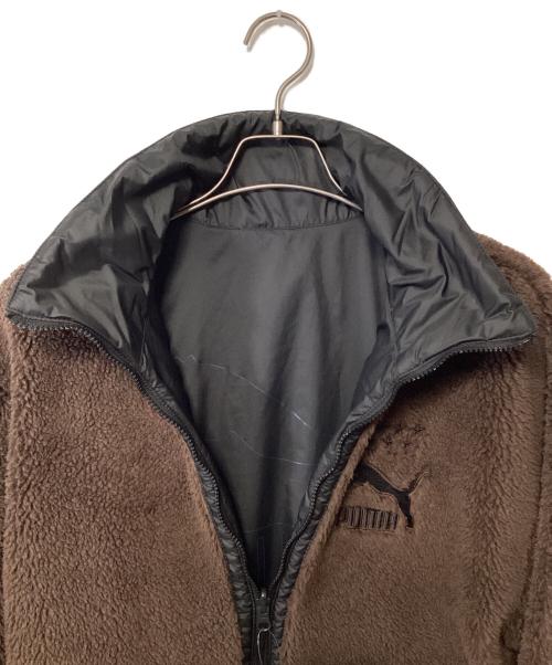 PUMA（プーマ）PUMA (プーマ) リバーシブルボアジャケット ブラウン×ブラック サイズ:L 未使用品の古着・服飾アイテム