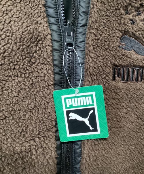 PUMA（プーマ）PUMA (プーマ) リバーシブルボアジャケット ブラウン×ブラック サイズ:L 未使用品の古着・服飾アイテム