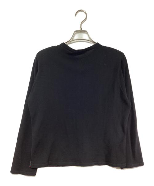 LEONARD（レオナール）LEONARD (レオナール) シルク混カーディガン ブラック×ピンク サイズ:SIZE LLの古着・服飾アイテム