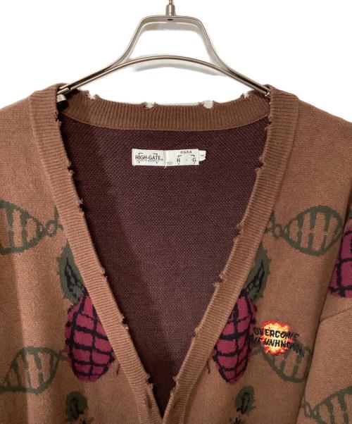HIGH-GATE（ハイゲート）HIGH-GATE (ハイゲート) ニットカーディガン ブラウン サイズ:1の古着・服飾アイテム