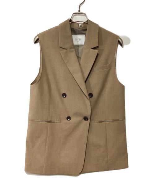 SLOBE IENA（スローブ イエナ）SLOBE IENA (スローブ イエナ) ダブルブレストベスト ライトブラウン サイズ:SIZE Fの古着・服飾アイテム