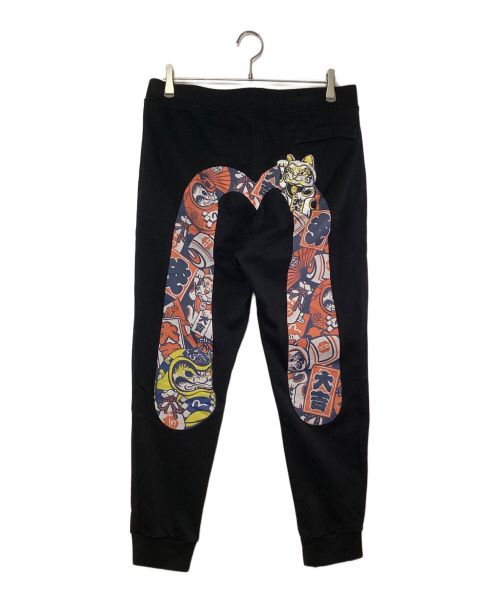 EVISU（エヴィス）EVISU (エビス) 大黒プリントスウェットパンツ ブラック サイズ:SIZE Lの古着・服飾アイテム