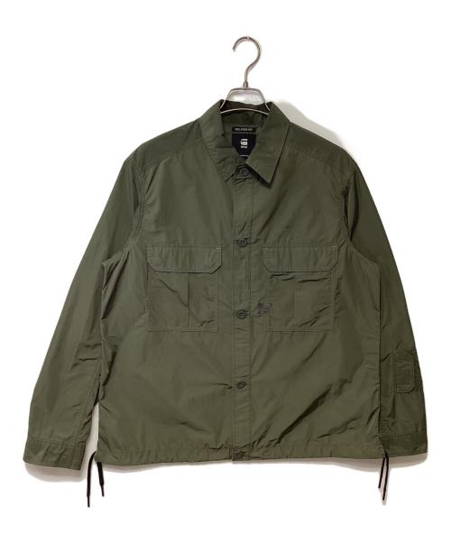 G-STAR RAW（ジースターロゥ）G-STAR RAW (ジースターロゥ) 2 Flap Pocket Relaxed Overshirt カーキ サイズ:Lの古着・服飾アイテム