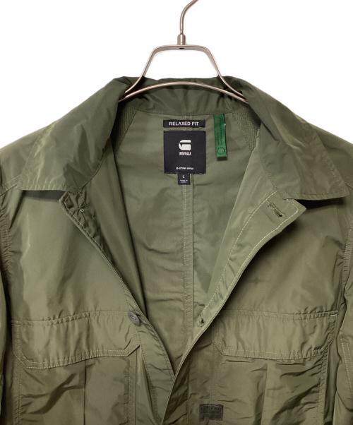 G-STAR RAW（ジースターロゥ）G-STAR RAW (ジースターロゥ) 2 Flap Pocket Relaxed Overshirt カーキ サイズ:Lの古着・服飾アイテム