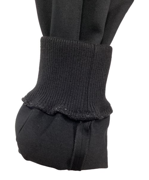 BLAMINK（ブラミンク）BLAMINK (ブラミンク) ウールポリウレタンリブヘムパンツ ブラック サイズ:SIZE 36の古着・服飾アイテム