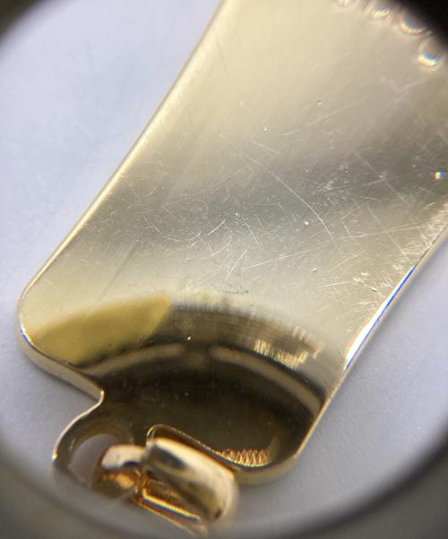 Christian Dior（クリスチャン ディオール）Christian Dior (クリスチャン ディオール) ペンダントトップ　プレートモチーフ シルバーカラー×ゴールドカラーの古着・服飾アイテム