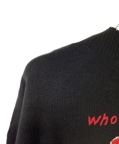 HIGH-GATE（ハイゲート）HIGH-GATE (ハイゲート) ダメージ加工ニット ブラック サイズ:2の古着・服飾アイテム