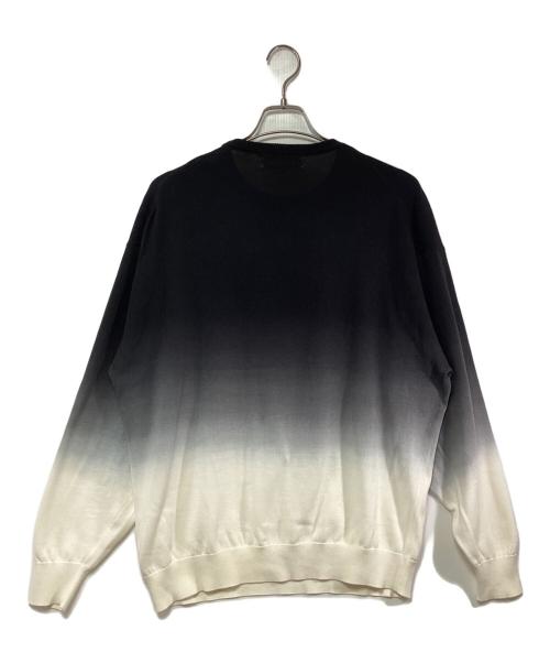 Graphpaper（グラフペーパー）Graphpaper (グラフペーパー) Piece Dyed High Gauge Knit Oversized Crew Neck ブラック×ホワイト サイズ:SIZE 2の古着・服飾アイテム