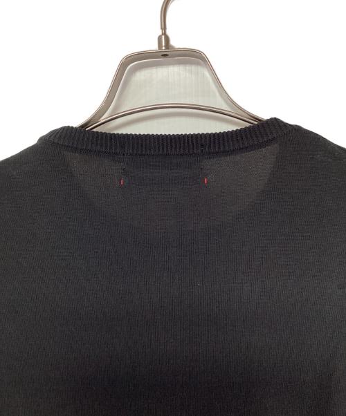 Graphpaper（グラフペーパー）Graphpaper (グラフペーパー) Piece Dyed High Gauge Knit Oversized Crew Neck ブラック×ホワイト サイズ:SIZE 2の古着・服飾アイテム