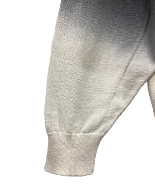 Graphpaper（グラフペーパー）Graphpaper (グラフペーパー) Piece Dyed High Gauge Knit Oversized Crew Neck ブラック×ホワイト サイズ:SIZE 2の古着・服飾アイテム