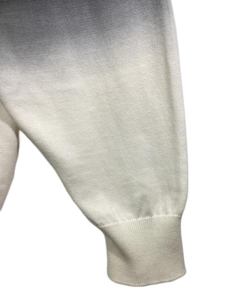 Graphpaper（グラフペーパー）Graphpaper (グラフペーパー) Piece Dyed High Gauge Knit Oversized Crew Neck ブラック×ホワイト サイズ:SIZE 2の古着・服飾アイテム