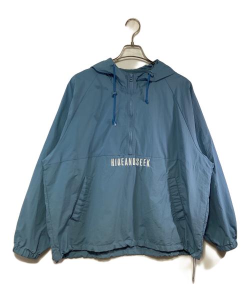 HIDE AND SEEK（ハイドアンドシーク）HIDE AND SEEK (ハイドアンドシーク) ナイロンアノラックパーカー ブルー サイズ:SIZE Lの古着・服飾アイテム