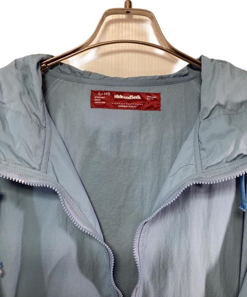 HIDE AND SEEK（ハイドアンドシーク）HIDE AND SEEK (ハイドアンドシーク) ナイロンアノラックパーカー ブルー サイズ:SIZE Lの古着・服飾アイテム
