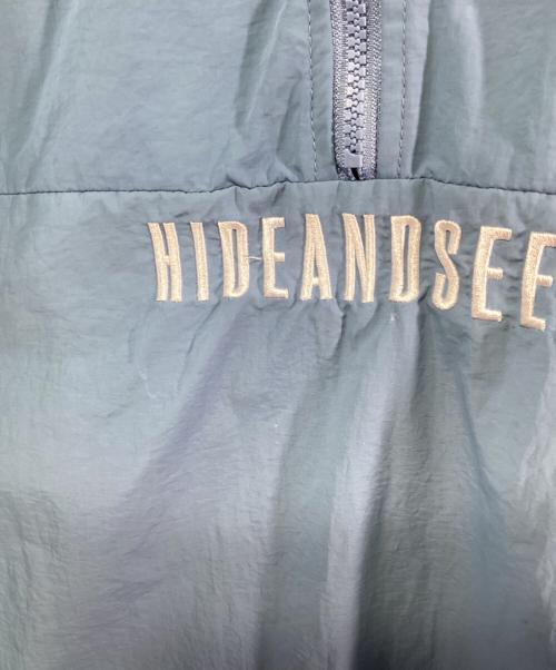HIDE AND SEEK（ハイドアンドシーク）HIDE AND SEEK (ハイドアンドシーク) ナイロンアノラックパーカー ブルー サイズ:SIZE Lの古着・服飾アイテム