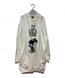 PEARLY GATES×PEANUTS（パーリーゲイツ×ピーナッツ）の古着「ロング丈プルオーバーパーカー」｜ホワイト