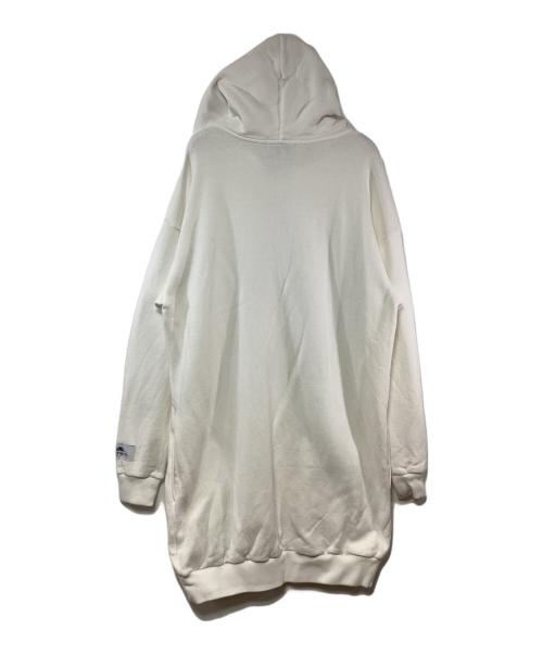 PEARLY GATES（パーリーゲイツ）PEARLY GATES (パーリーゲイツ) PEANUTS (ピーナッツ) ロング丈プルオーバーパーカー ホワイト サイズ:2の古着・服飾アイテム