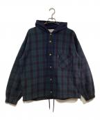 SEDAN ALL-PURPOSEセダンオールパーパス）の古着「FLANNNEL Hoodie」｜ネイビー×グリーン
