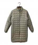 TAIONタイオン）の古着「キルティングダウンコート」｜ライトグレー