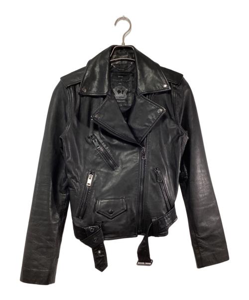 DIESEL（ディーゼル）DIESEL (ディーゼル) ダブルライダースジャケット ブラック サイズ:SIZE Sの古着・服飾アイテム