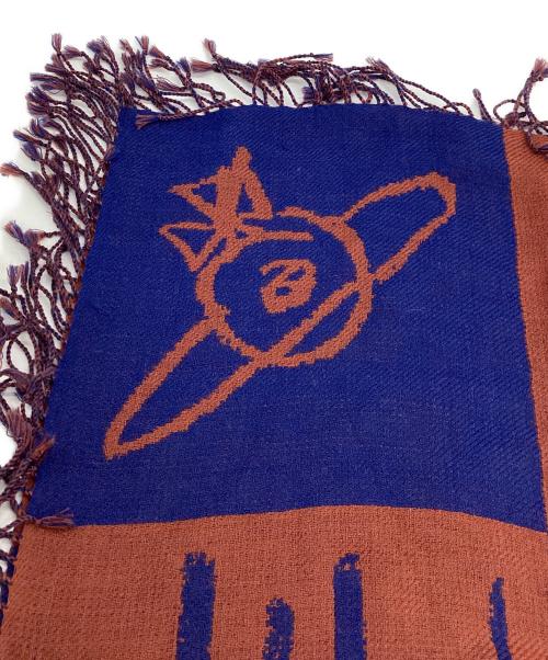 Vivienne Westwood（ヴィヴィアンウエストウッド）Vivienne Westwood (ヴィヴィアンウエストウッド) ストール ブラウン×ネイビーの古着・服飾アイテム