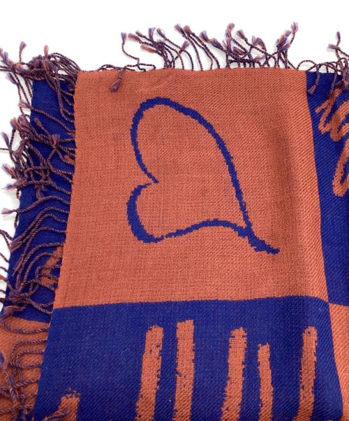 Vivienne Westwood（ヴィヴィアンウエストウッド）Vivienne Westwood (ヴィヴィアンウエストウッド) ストール ブラウン×ネイビーの古着・服飾アイテム