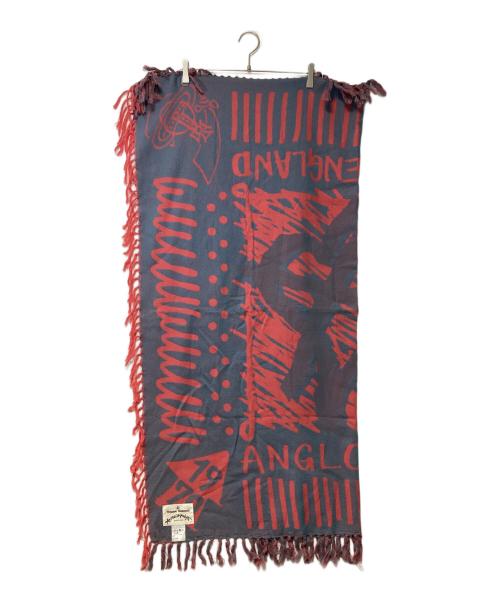 Vivienne Westwood（ヴィヴィアンウエストウッド）Vivienne Westwood (ヴィヴィアンウエストウッド) Anglomania (アングロマニア) ストール ピンク×ブルーの古着・服飾アイテム