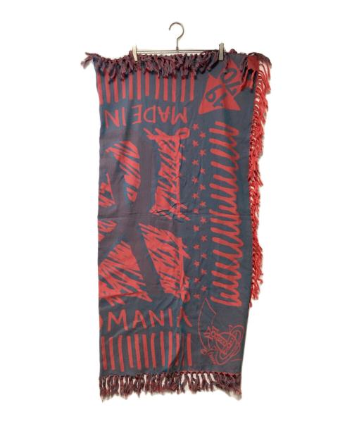 Vivienne Westwood（ヴィヴィアンウエストウッド）Vivienne Westwood (ヴィヴィアンウエストウッド) Anglomania (アングロマニア) ストール ピンク×ブルーの古着・服飾アイテム