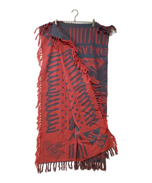 Vivienne Westwood（ヴィヴィアンウエストウッド）Vivienne Westwood (ヴィヴィアンウエストウッド) Anglomania (アングロマニア) ストール ピンク×ブルーの古着・服飾アイテム