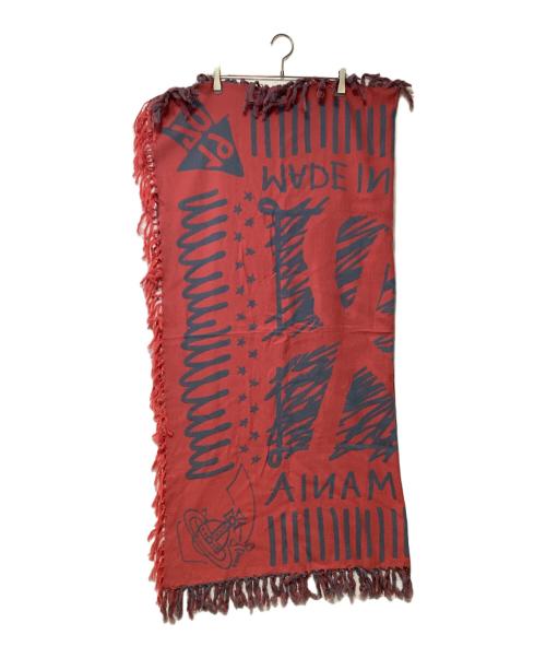 Vivienne Westwood（ヴィヴィアンウエストウッド）Vivienne Westwood (ヴィヴィアンウエストウッド) Anglomania (アングロマニア) ストール ピンク×ブルーの古着・服飾アイテム