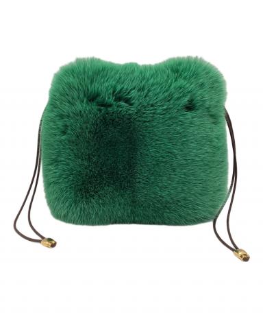 中古・古着通販】LUDLOW (ラドロー) ファーバッグ グリーン｜ブランド