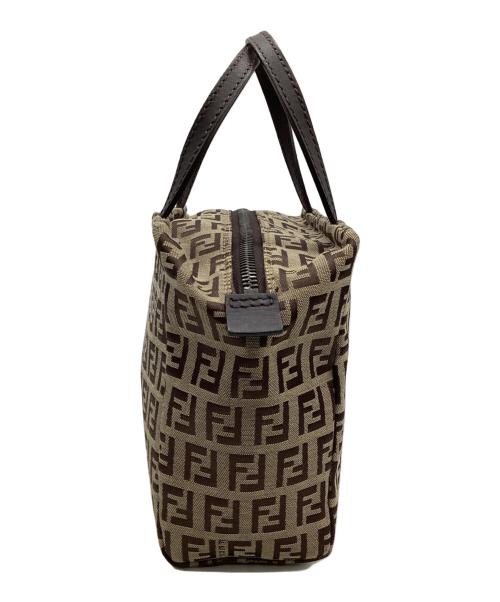 FENDI（フェンディ）FENDI (フェンディ) ミニハンドバッグ ズッキーノ ベージュ×ブラウンの古着・服飾アイテム
