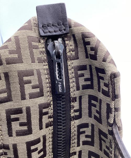 FENDI（フェンディ）FENDI (フェンディ) ミニハンドバッグ ズッキーノ ベージュ×ブラウンの古着・服飾アイテム