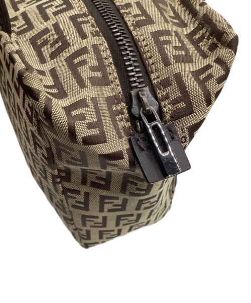 FENDI（フェンディ）FENDI (フェンディ) ミニハンドバッグ ズッキーノ ベージュ×ブラウンの古着・服飾アイテム