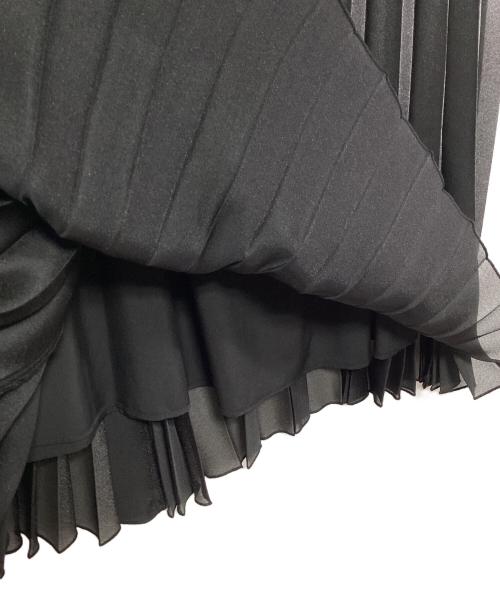 Mila Owen（ミラオーウェン）Mila Owen (ミラオーウェン) ウエストゴムデザインシアープリーツスカート ブラック サイズ:1の古着・服飾アイテム