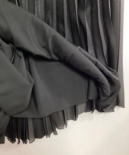 Mila Owen（ミラオーウェン）Mila Owen (ミラオーウェン) ウエストゴムデザインシアープリーツスカート ブラック サイズ:1の古着・服飾アイテム