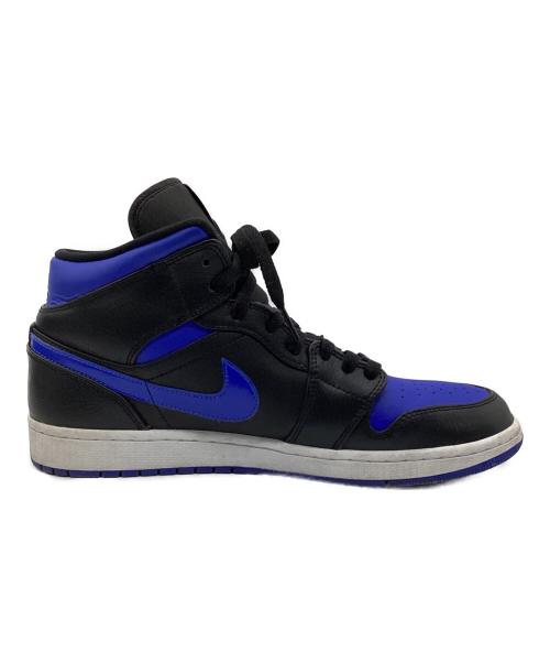 NIKE（ナイキ）NIKE (ナイキ) AIR JORDAN 1 MID ブラック×ブルー サイズ:29の古着・服飾アイテム