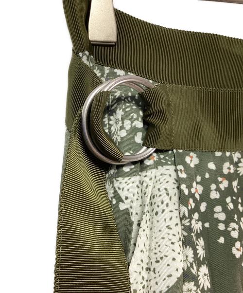 CODELLO（コッデロ）CODELLO (コッデロ) パッチワークプリントラップスカート グリーン サイズ:38の古着・服飾アイテム