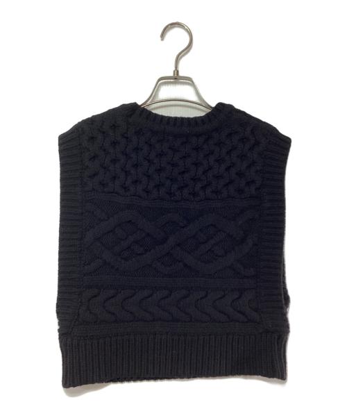 Gypsohila（ジプソフィア）Gypsohila (ジプソフィア) ポップコーンベスト ブラック サイズ:Freeの古着・服飾アイテム