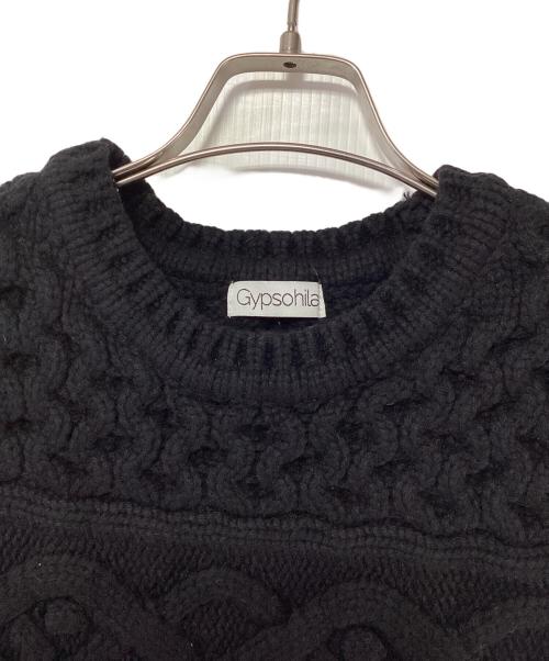 Gypsohila（ジプソフィア）Gypsohila (ジプソフィア) ポップコーンベスト ブラック サイズ:Freeの古着・服飾アイテム