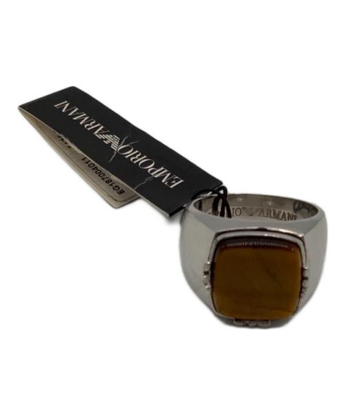 EMPORIO ARMANI（エンポリオ アルマーニ）EMPORIO ARMANI (エンポリオアルマーニ) 石付シルバー925リング シルバー×ブラウン サイズ:表記無しの古着・服飾アイテム