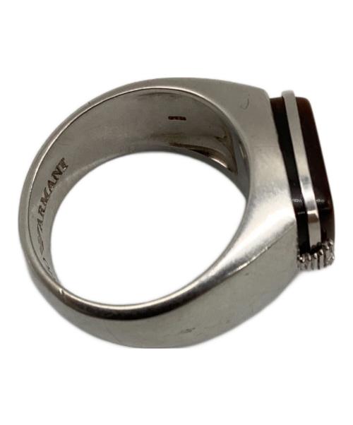 EMPORIO ARMANI（エンポリオ アルマーニ）EMPORIO ARMANI (エンポリオアルマーニ) 石付シルバー925リング シルバー×ブラウン サイズ:表記無しの古着・服飾アイテム