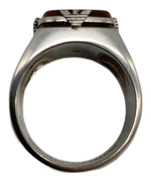 EMPORIO ARMANI（エンポリオ アルマーニ）EMPORIO ARMANI (エンポリオアルマーニ) 石付シルバー925リング シルバー×ブラウン サイズ:表記無しの古着・服飾アイテム